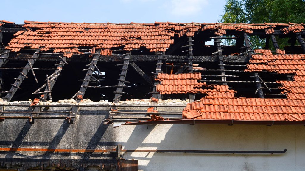 Tile roof damage in house - Gelber Law Group